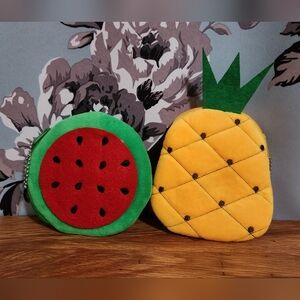 Pineapple & Watermelon felt pouches